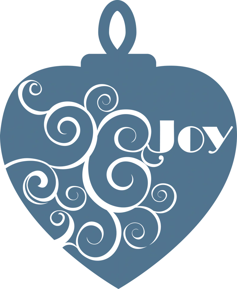 Heart Joy Bauble SVG cut file preview