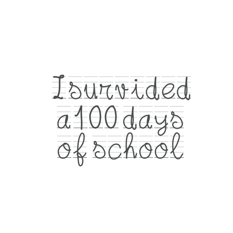 I Survived a 100 Days of School SVG cut file preview