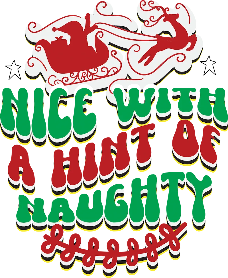 Nice with a Hint of Naughty SVG cut file preview