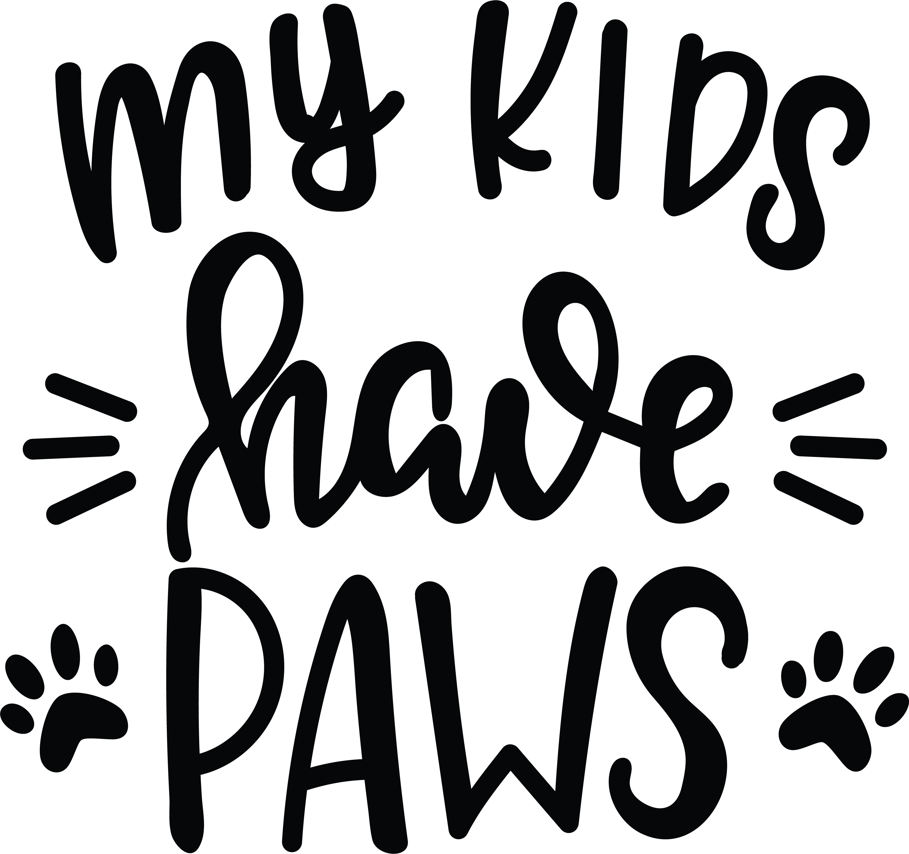 Paws SVG cut file preview
