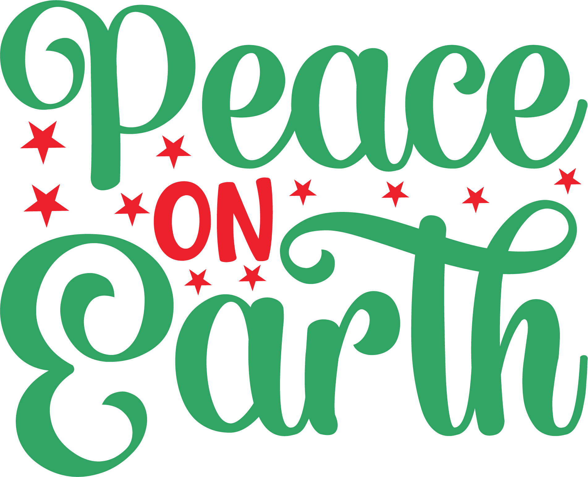 Peace on Earth SVG cut file preview