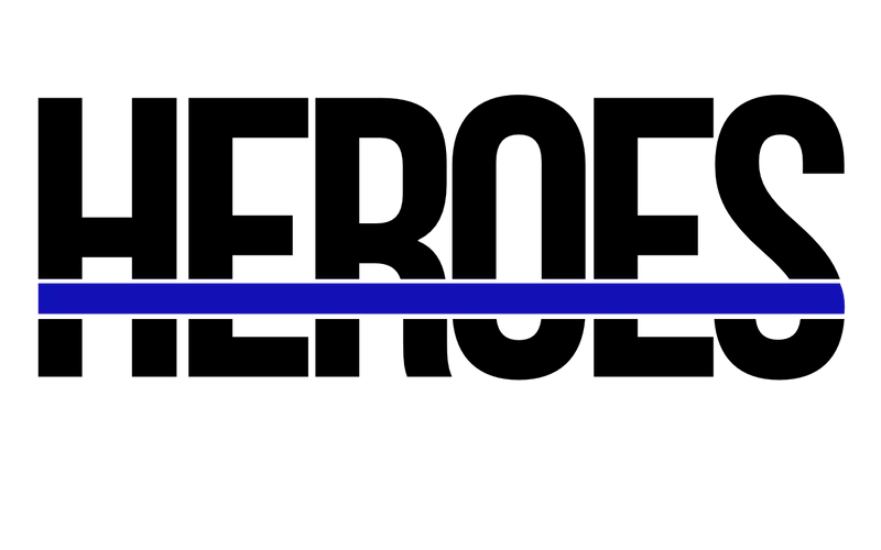Police Heroes Blue Line SVG cut file preview