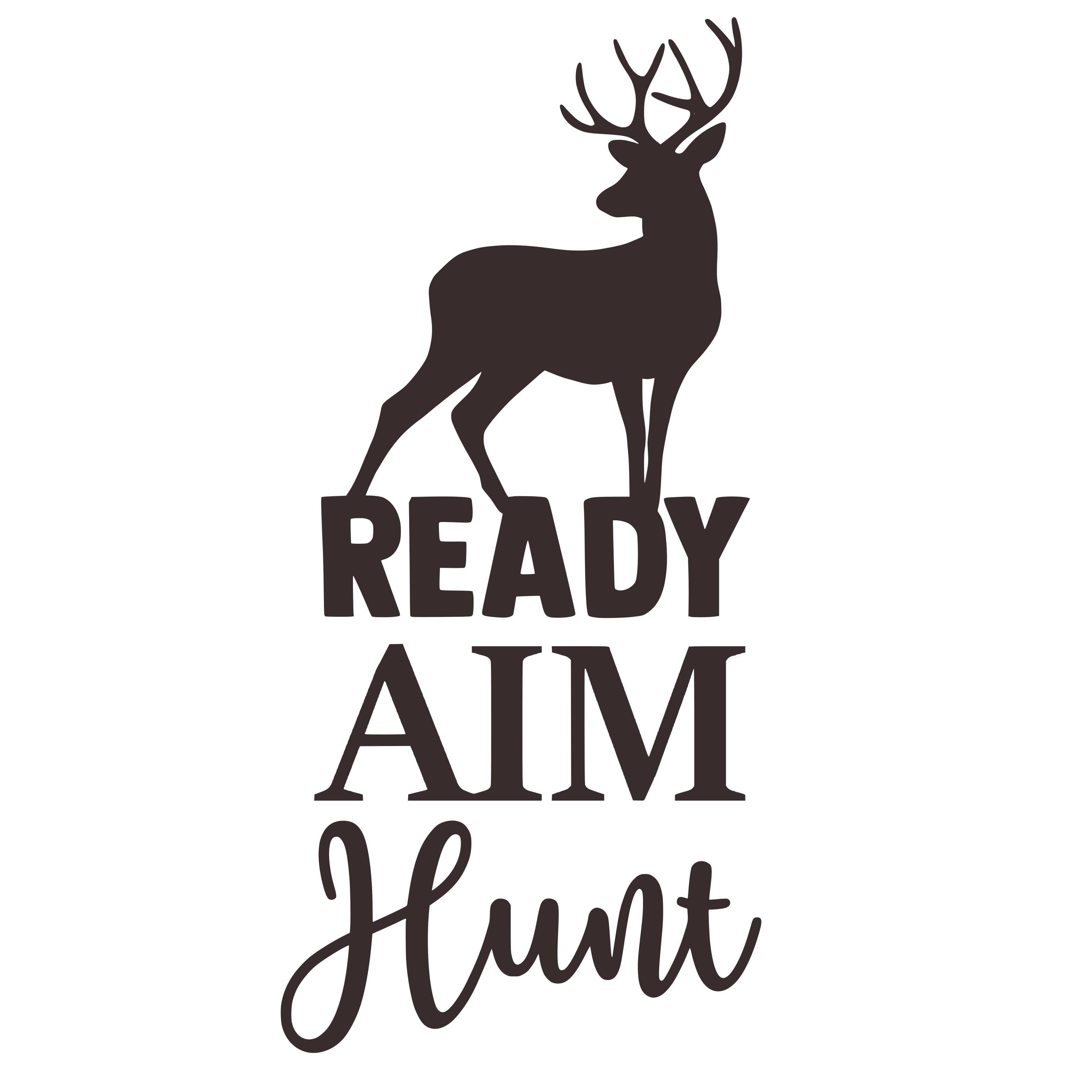 Ready Aim Hunt SVG cut file preview