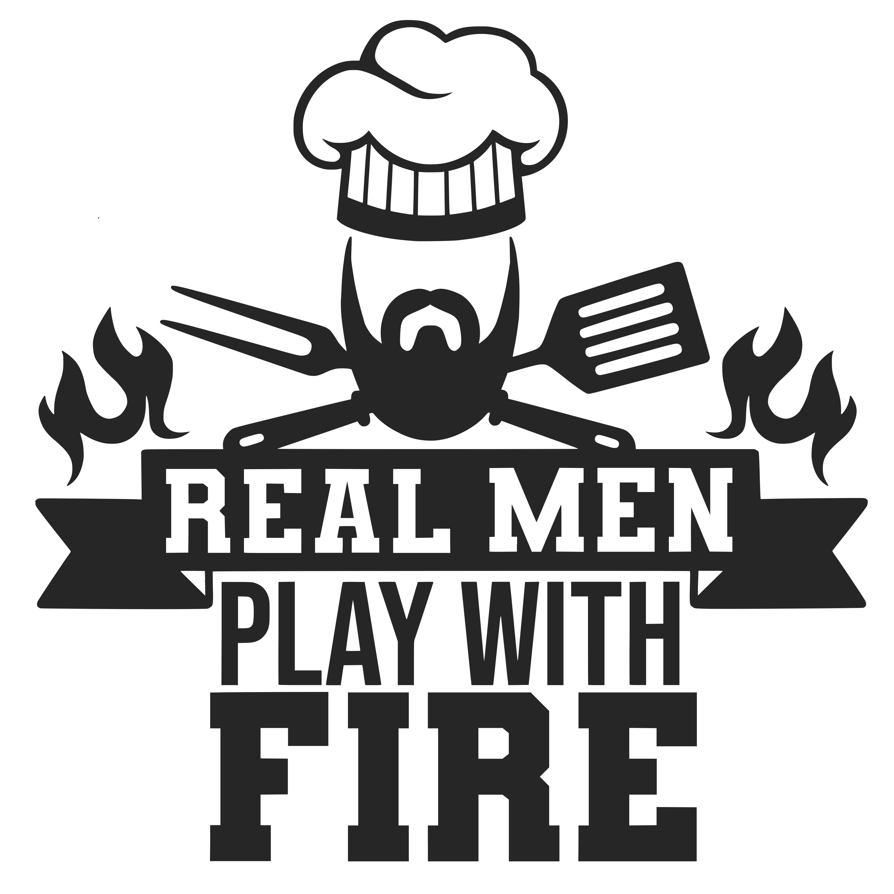 Real Men Play with Fire SVG cut file preview