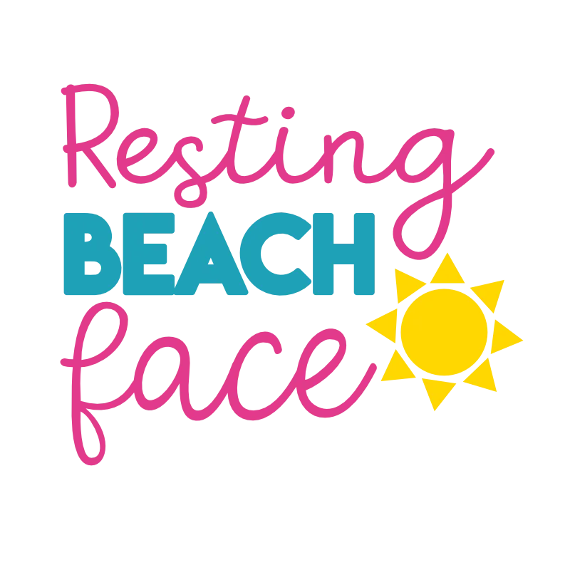 Resting Beach Face SVG cut file preview