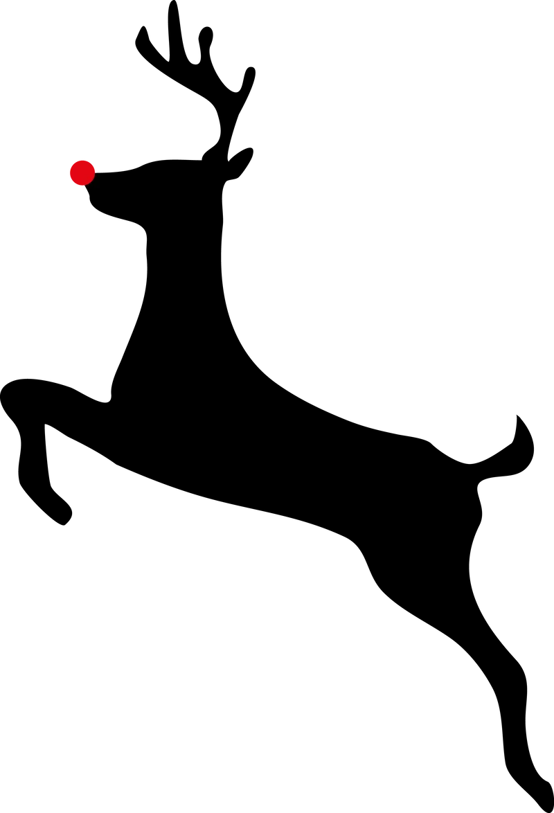 Rudolph Red Nose Reindeer SVG cut file preview