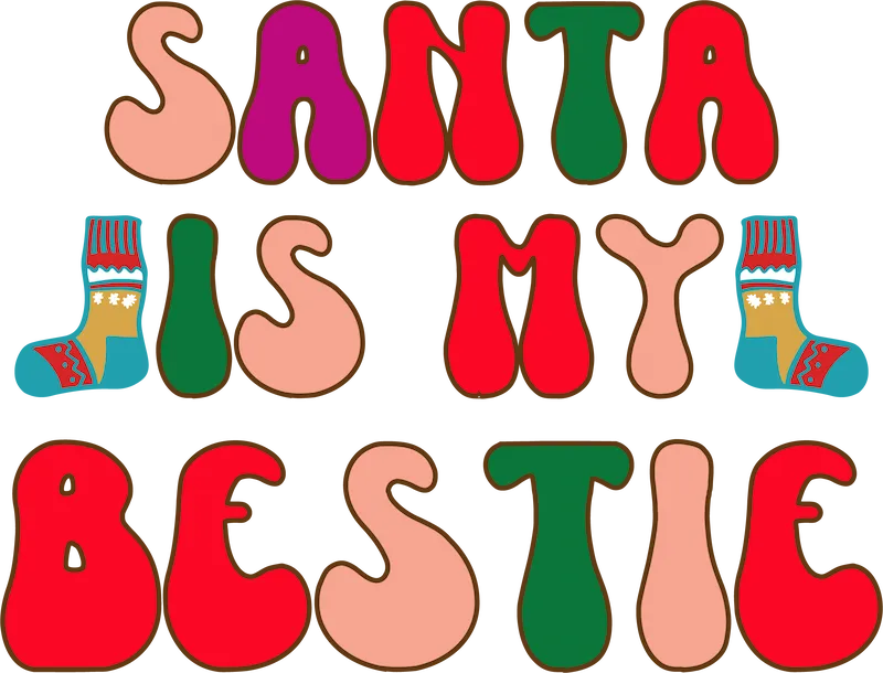 Santa Is My Bestie SVG cut file preview