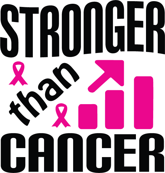 Stronger Than Cancer SVG cut file preview
