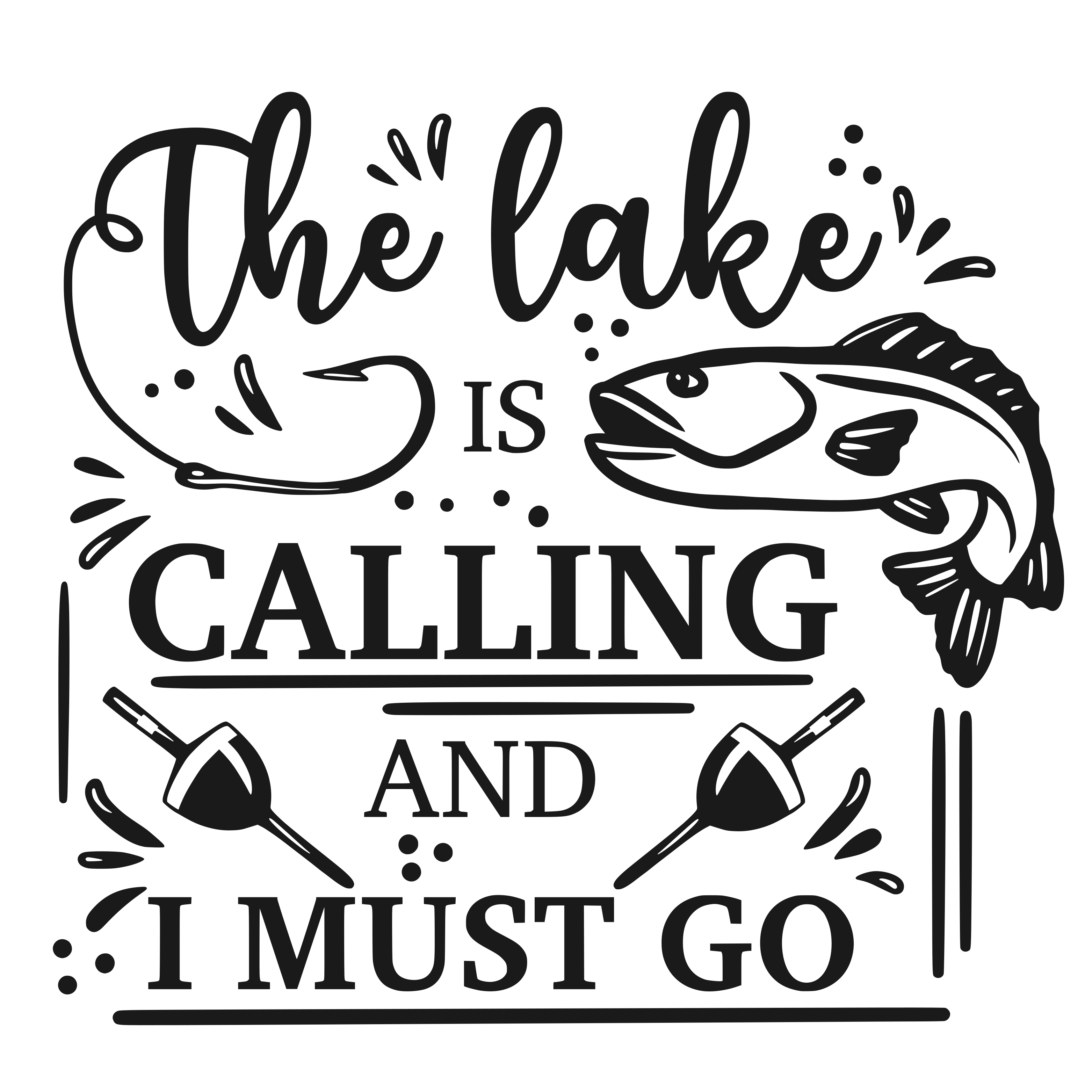 The Lake Is Calling and I Must Go SVG cut file preview