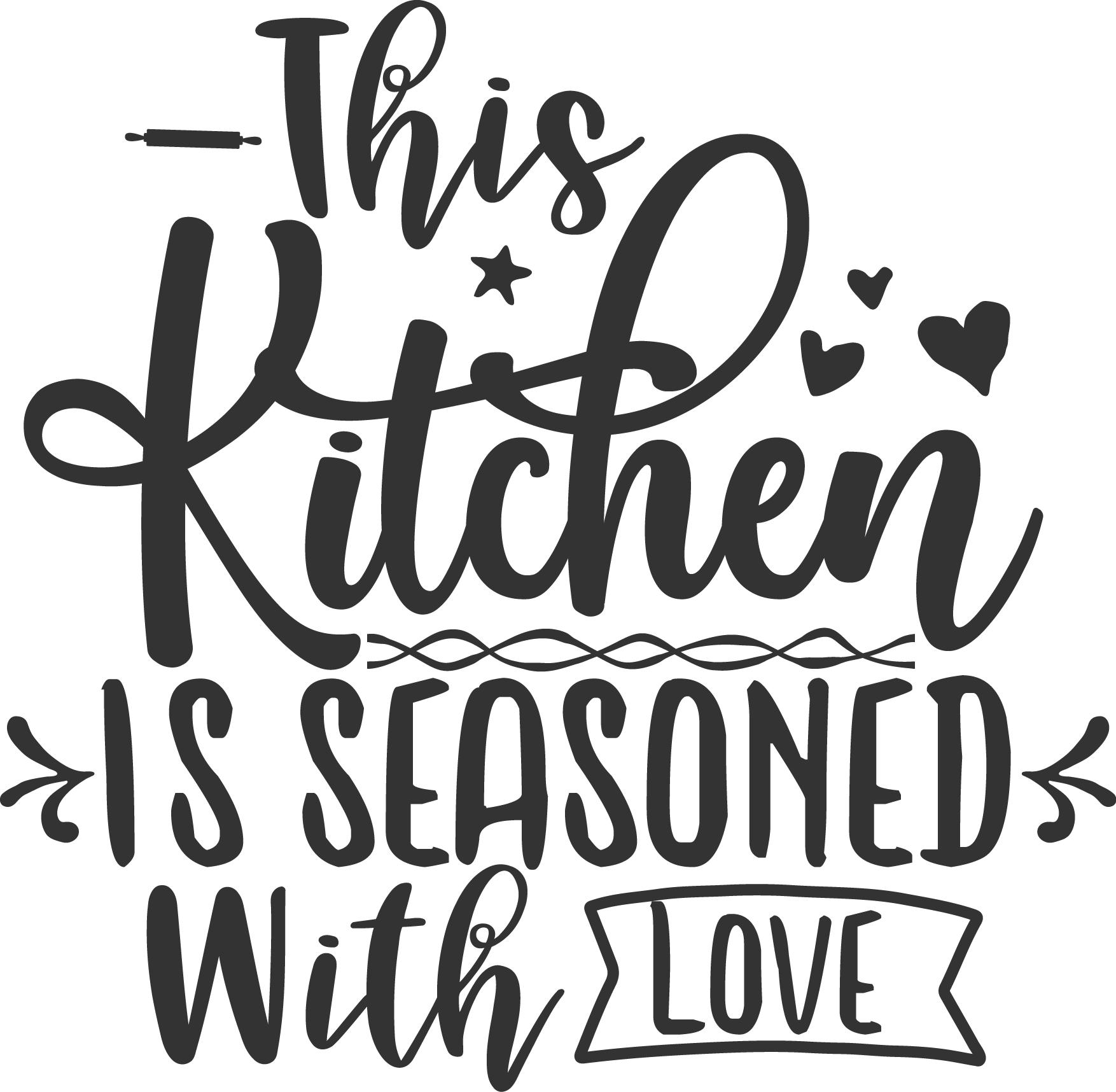 This Kitchen Is Seasoned with Love SVG cut file preview