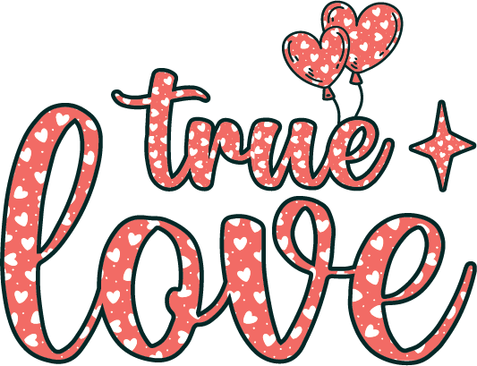 True Love SVG cut file preview