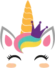 Unicorn Face SVG cut file preview