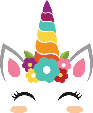 Unicorn Face SVG cut file preview