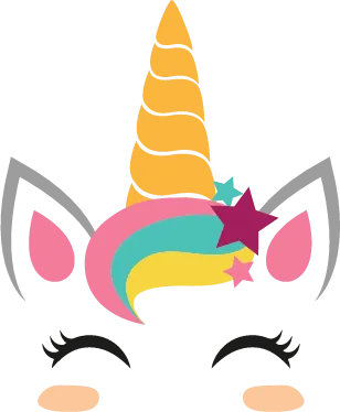 Unicorn Face SVG cut file preview