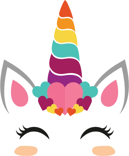Unicorn Face SVG cut file preview