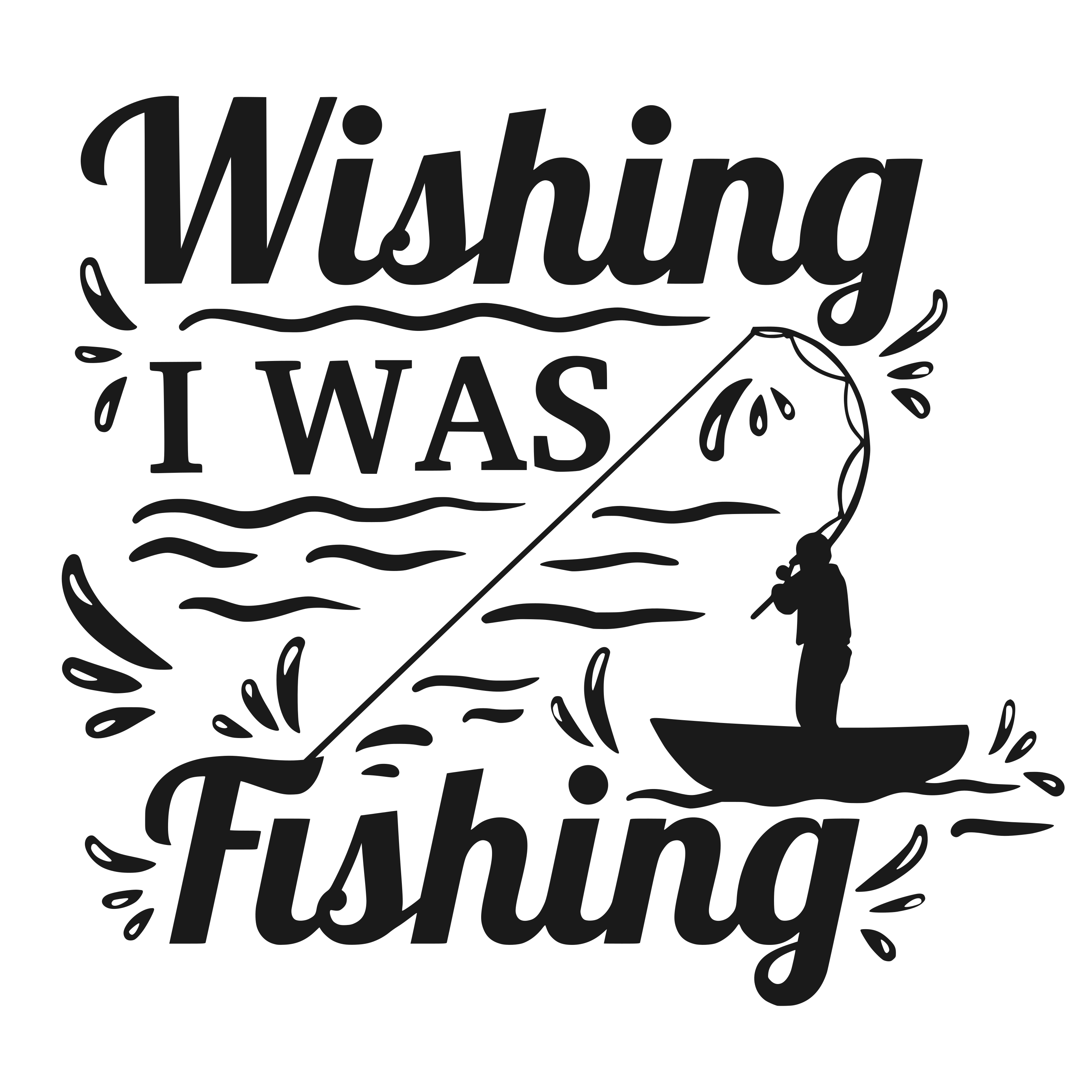 Wishing I Was Fishing SVG cut file preview
